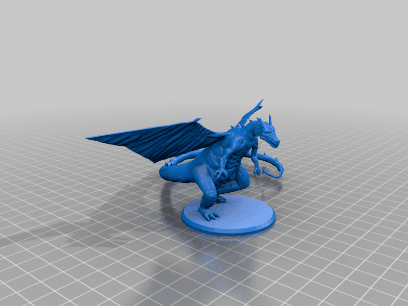 2nd Ed AD&D Topaz Dragon 3d model