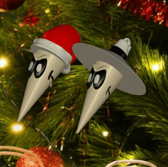 Spy vs Spy Ornaments  3d model