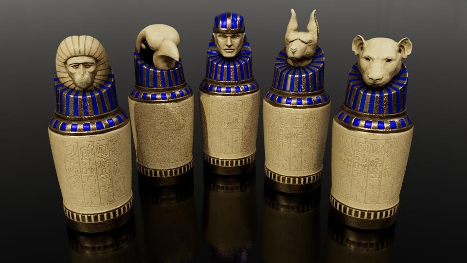 Canopic Jars 3d model