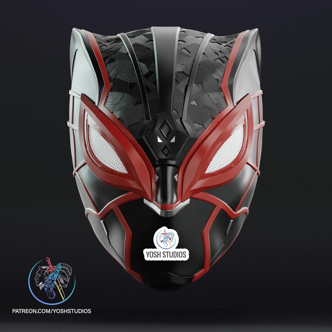 Miles Black Panther Helmet 3D Print File STL  3d model