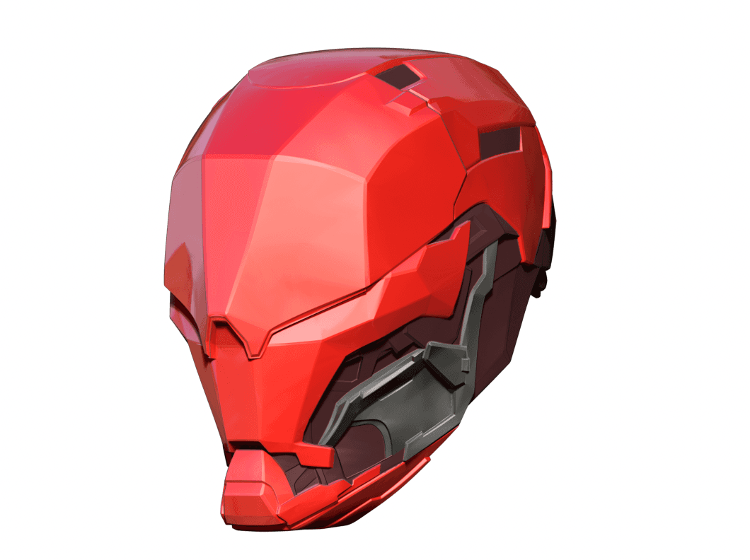 Red Hood Metal Gotham Knights Mask  3d model