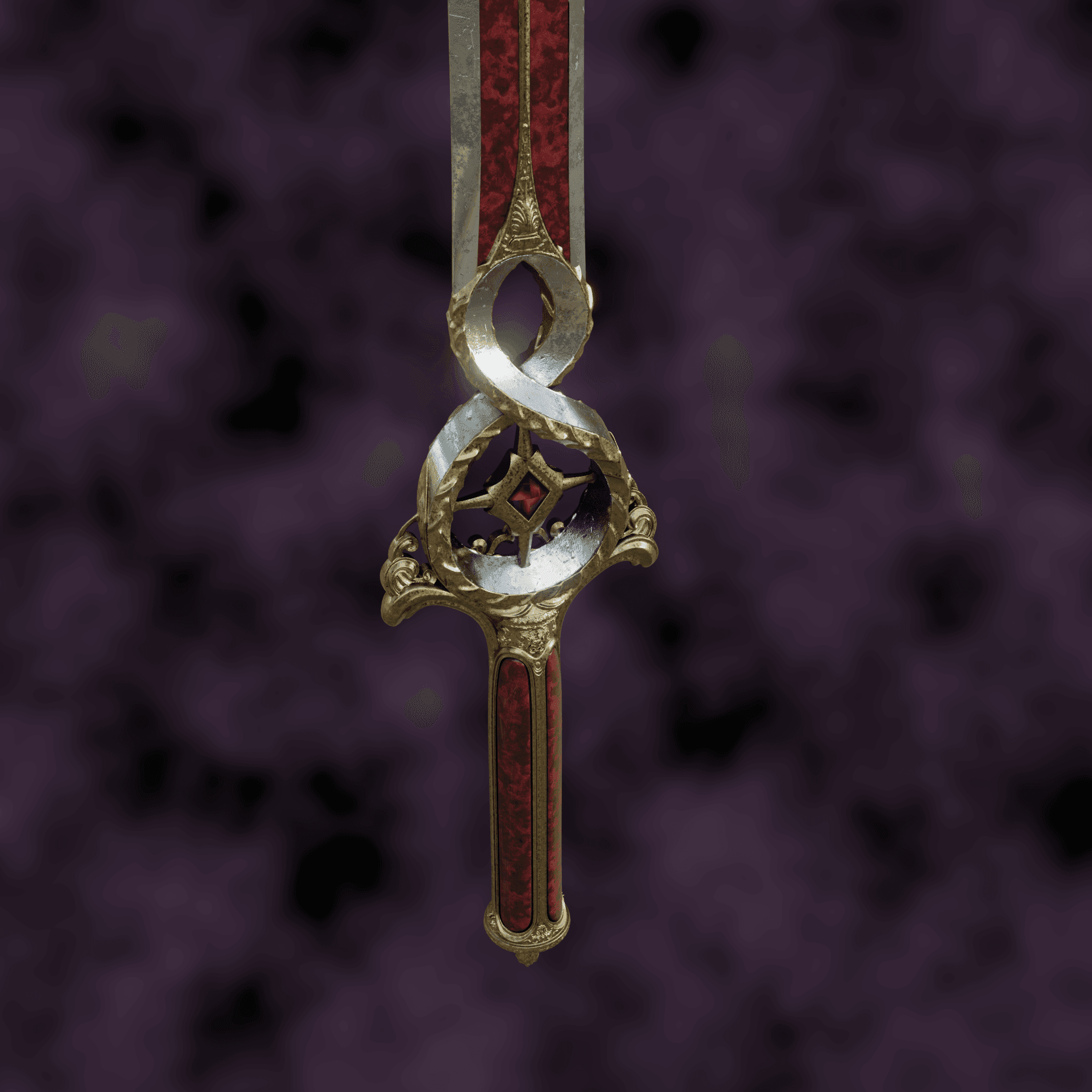 ORIN CRIMSON MISCHIEF FANTASY DAGGER BALDURS GATE 3 3d model