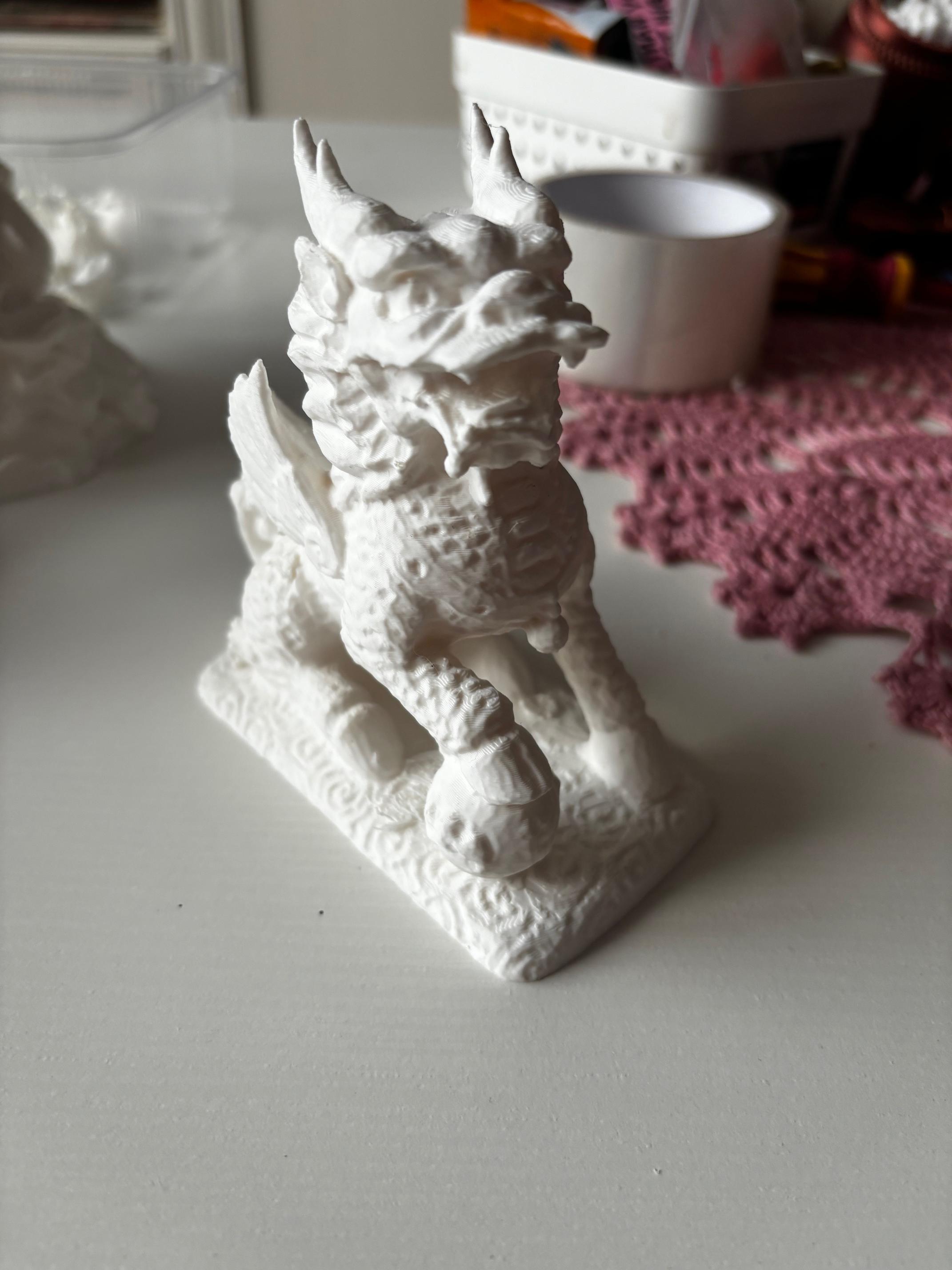 sculpture of a chinese dragon 3d model