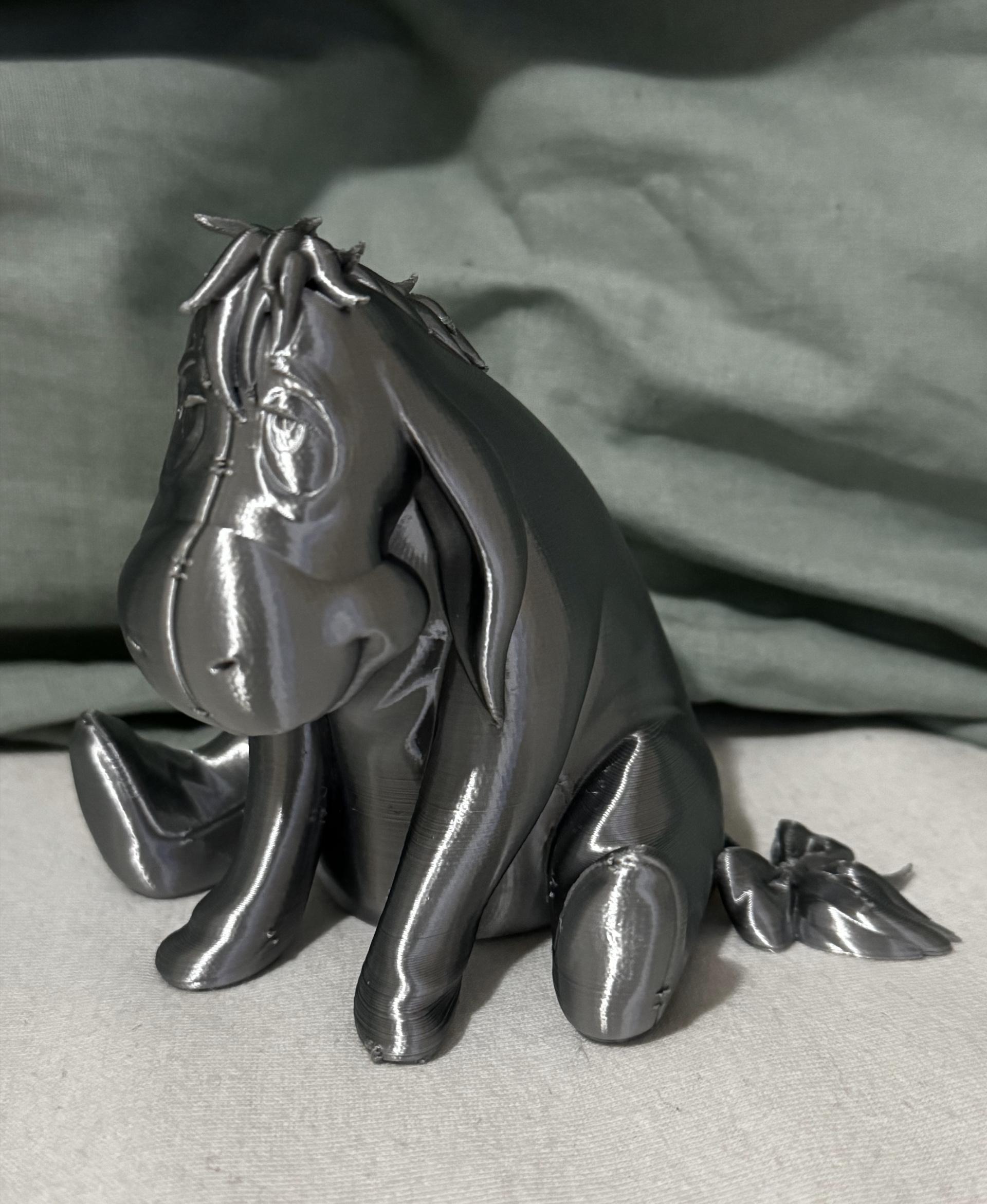 Eeyore -Winnie The Pooh - Printed with Ziro silver silk PLA - 3d model