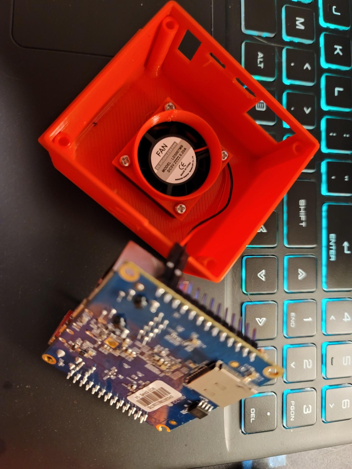 OrangePi Zero 2 Case w/ Fan and 2040 Extrusion Mount 3d model