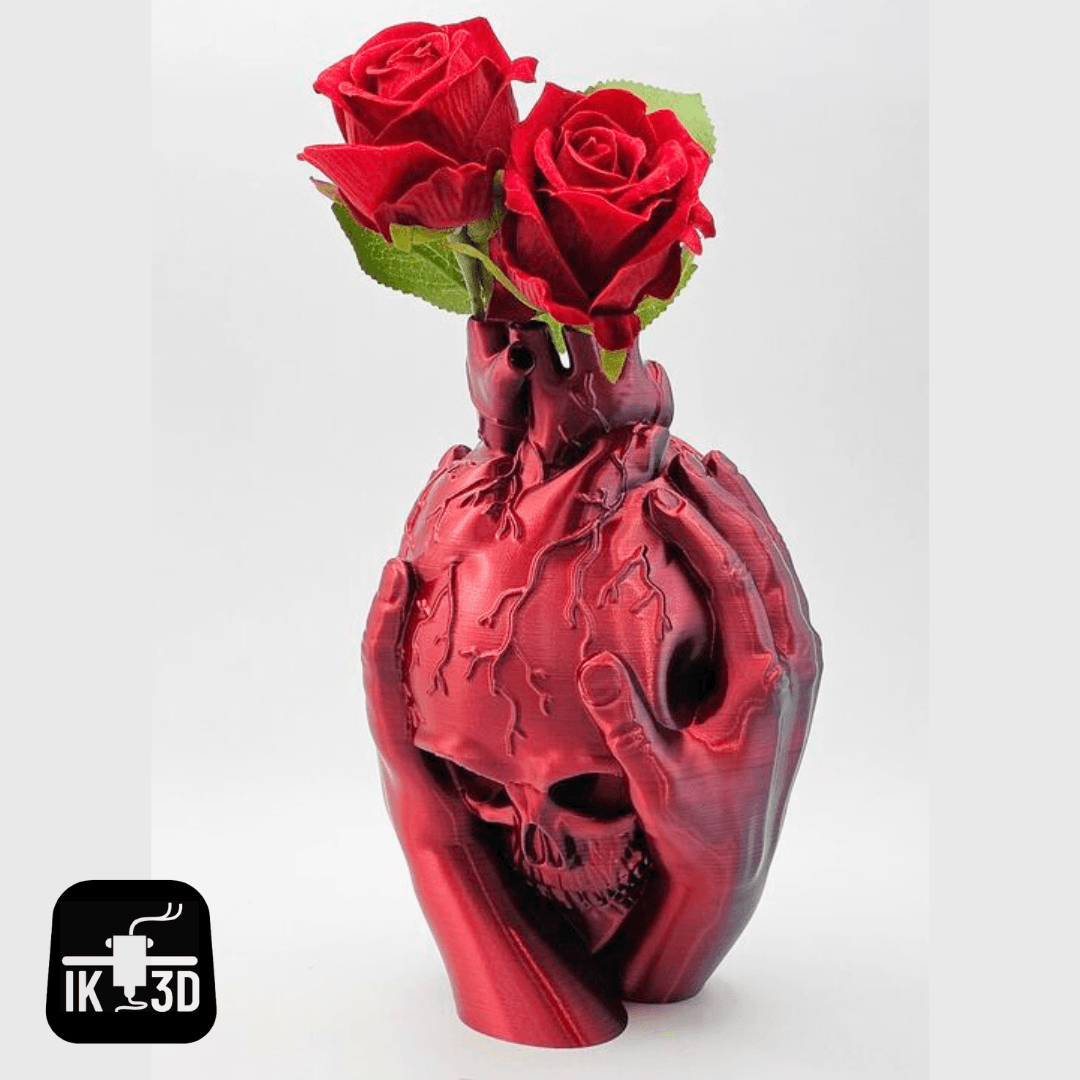 Heart Broken Skull Sculpture / Vase / Planter / No Supports 3d model