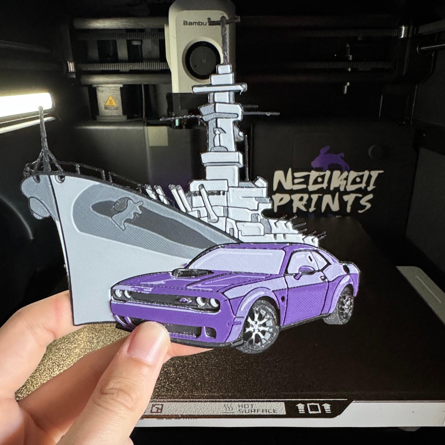 Naval Challenger Magnet (Customizable) 3d model