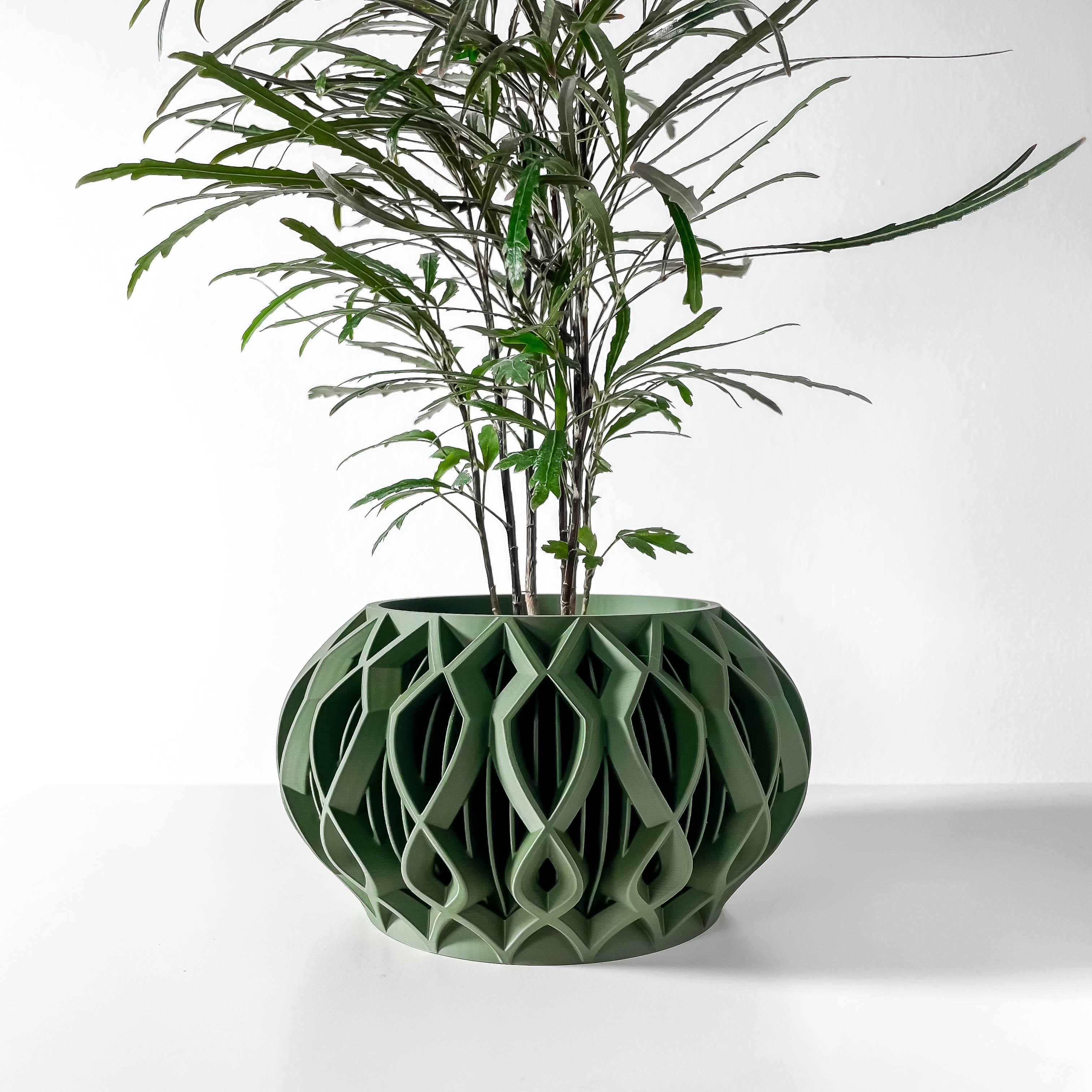 The Octa Planter Pot with Drainage Tray & Stand: Modern and Unique Home Decor 3d model