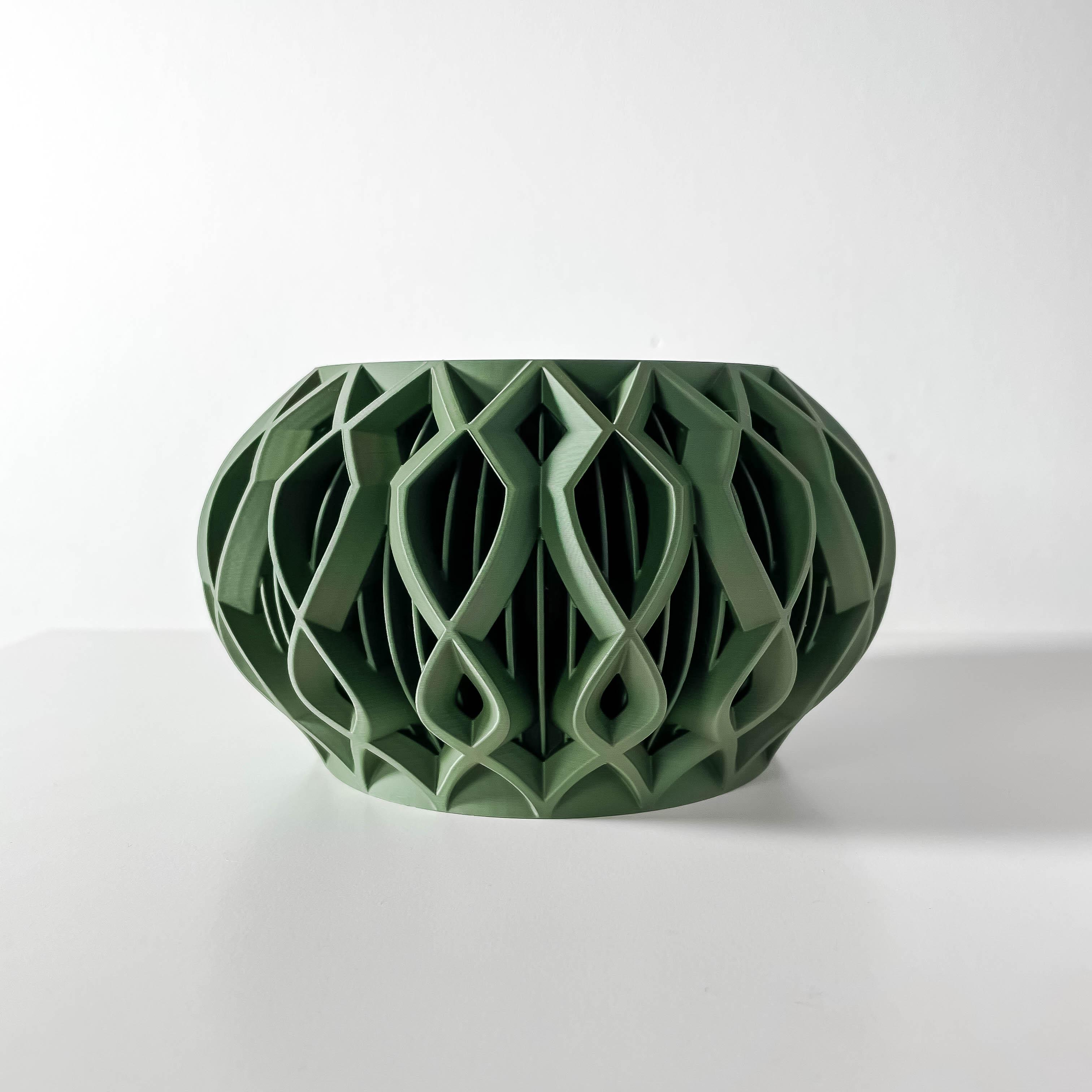 The Octa Planter Pot with Drainage Tray & Stand: Modern and Unique Home Decor 3d model