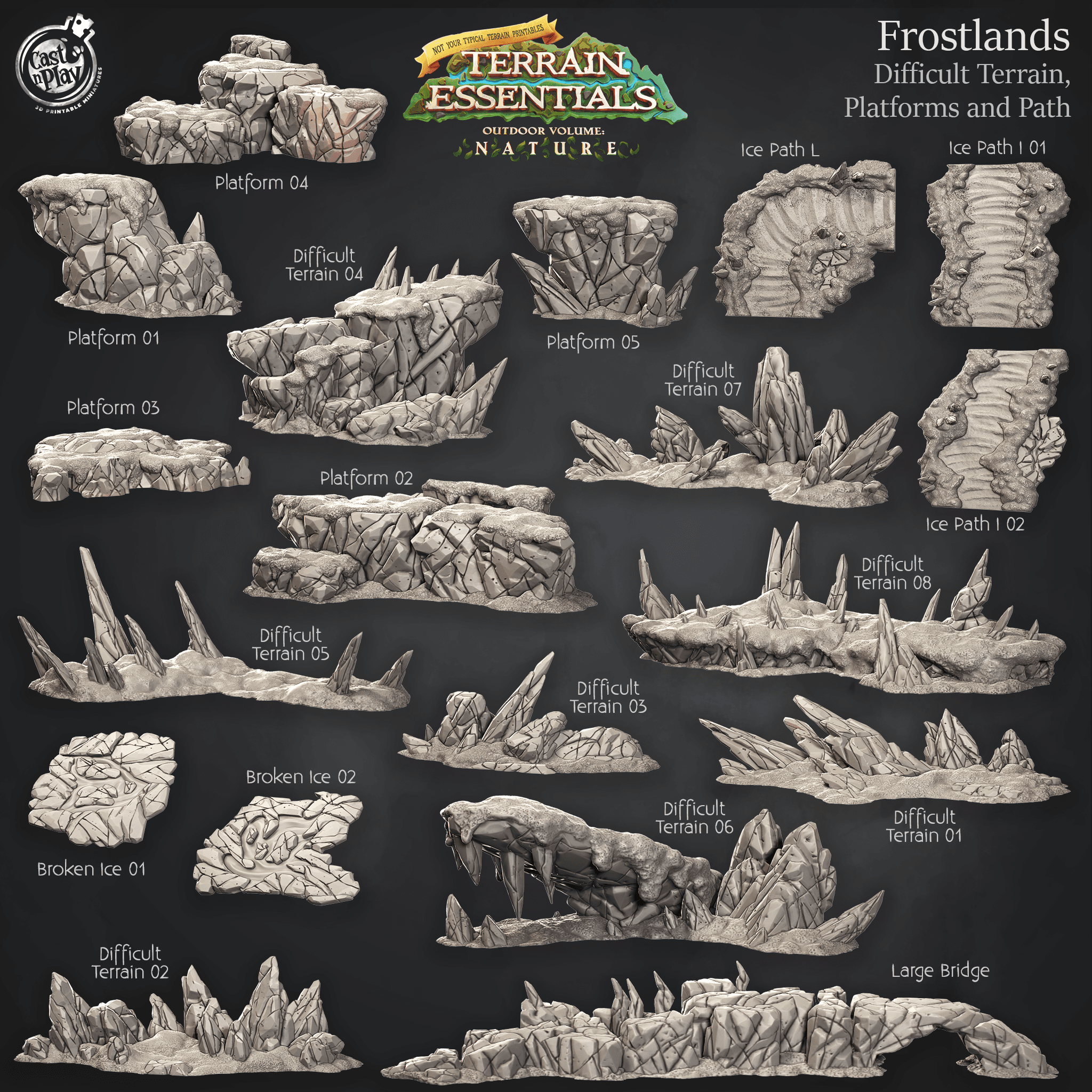 Volcano Set (Pore-Supported) 3d model