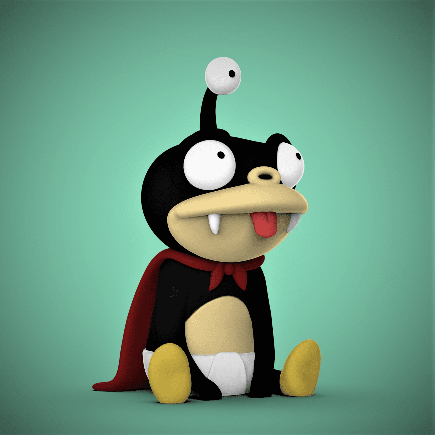 Nibbler -Futurama 3d model