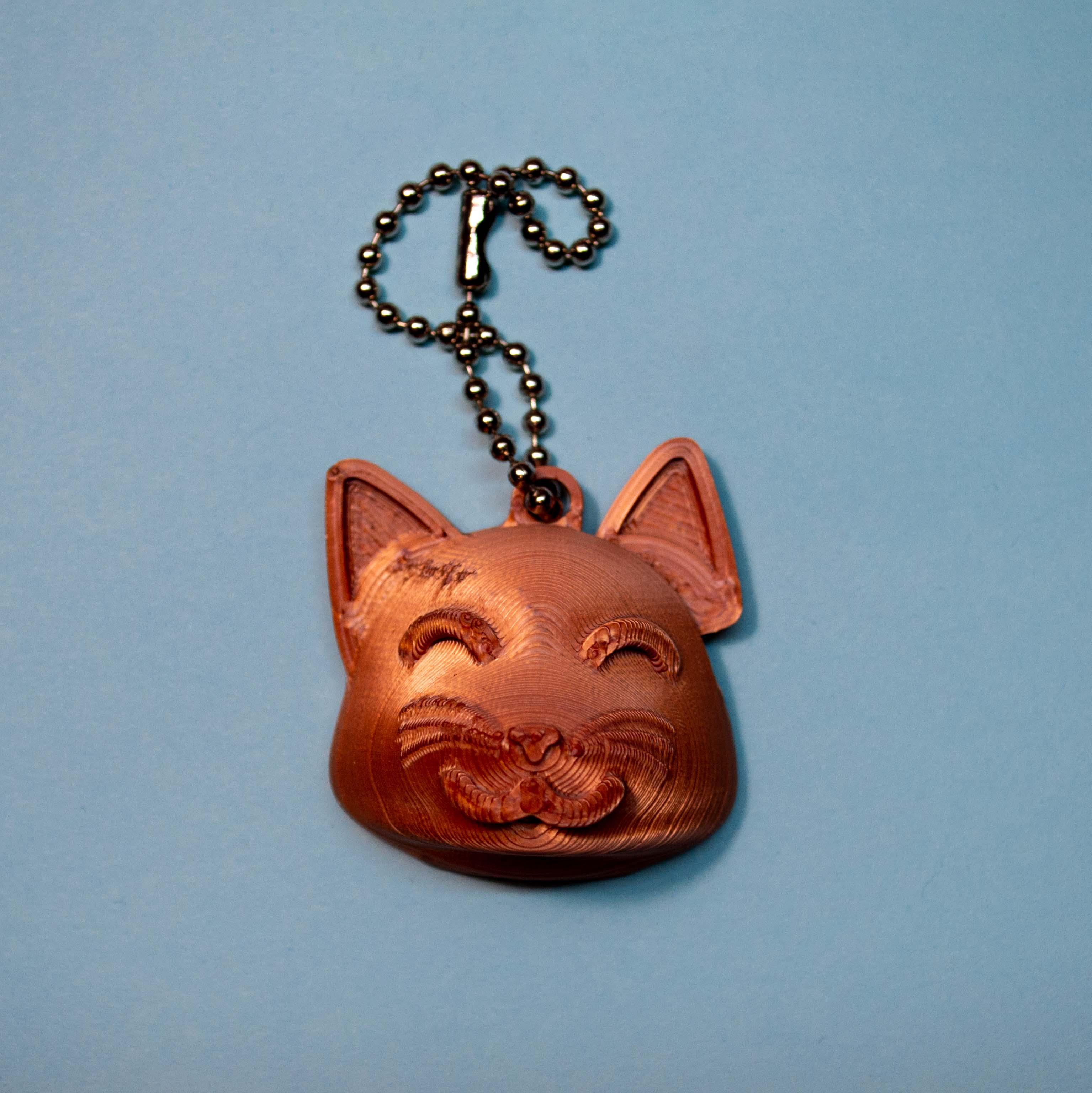 Cute Cat Ear Flicker: Fidget Keychain 3d model