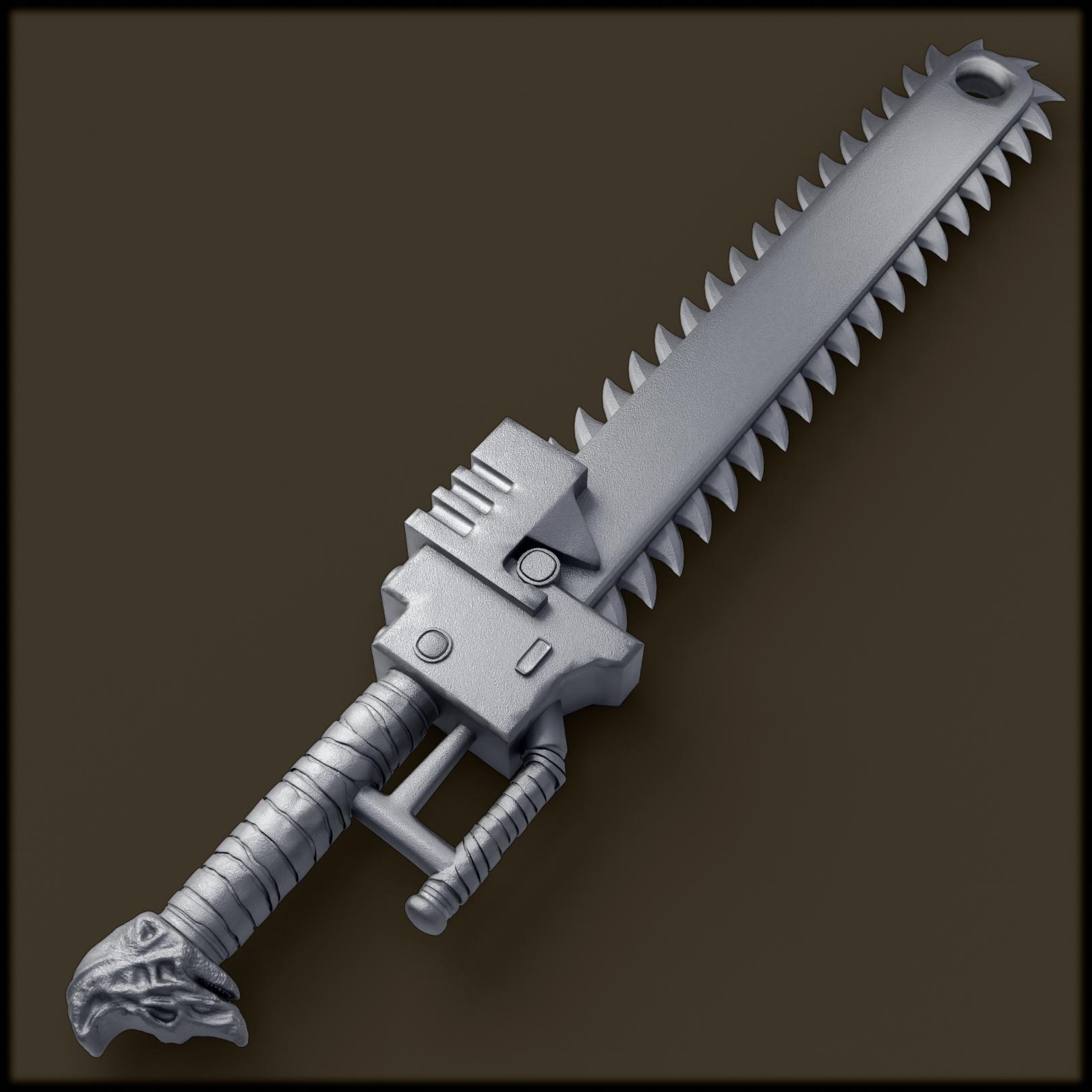 Chainsword 3D Model - Warhammer 40K Cosplay Weapon 3d model