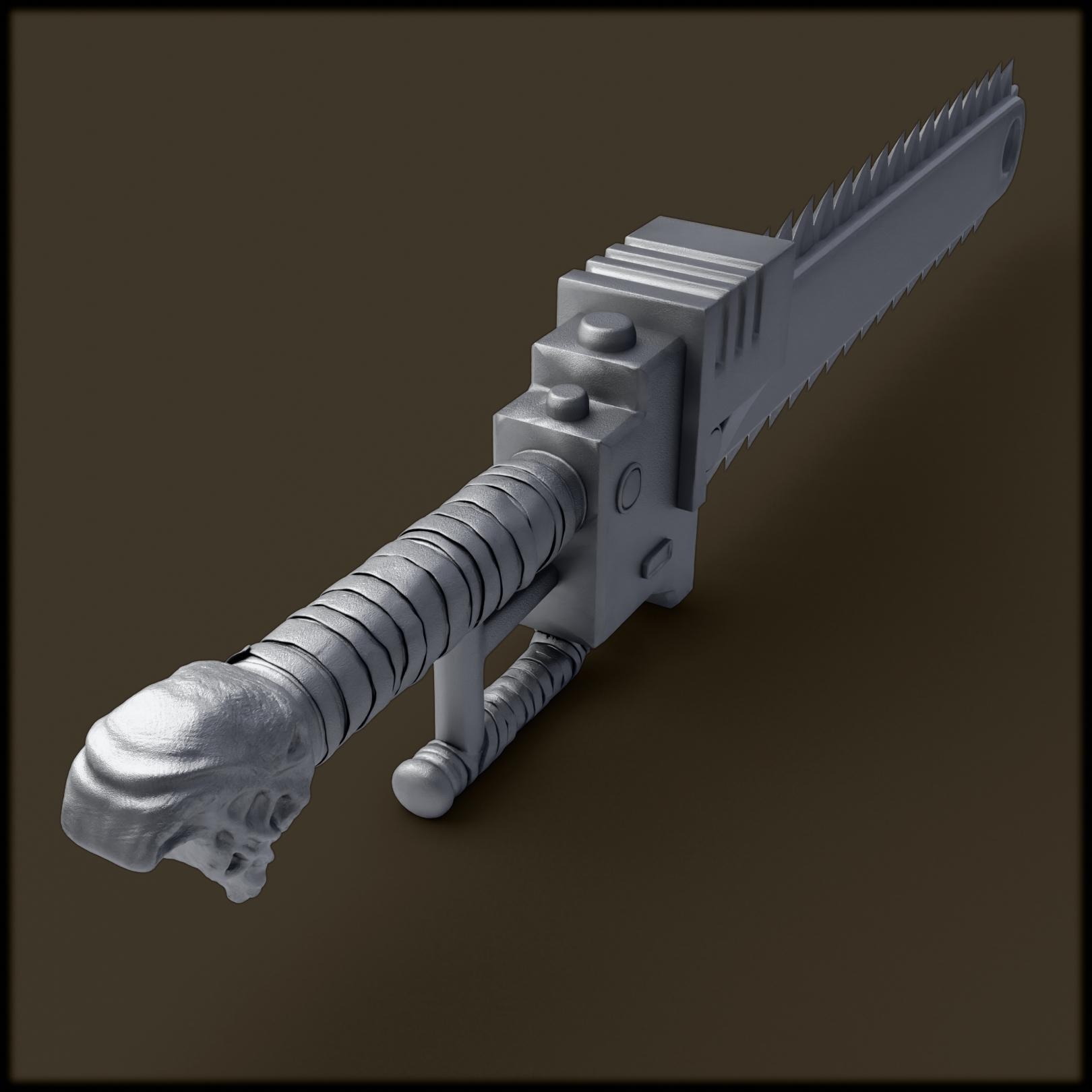 Chainsword 3D Model - Warhammer 40K Cosplay Weapon 3d model