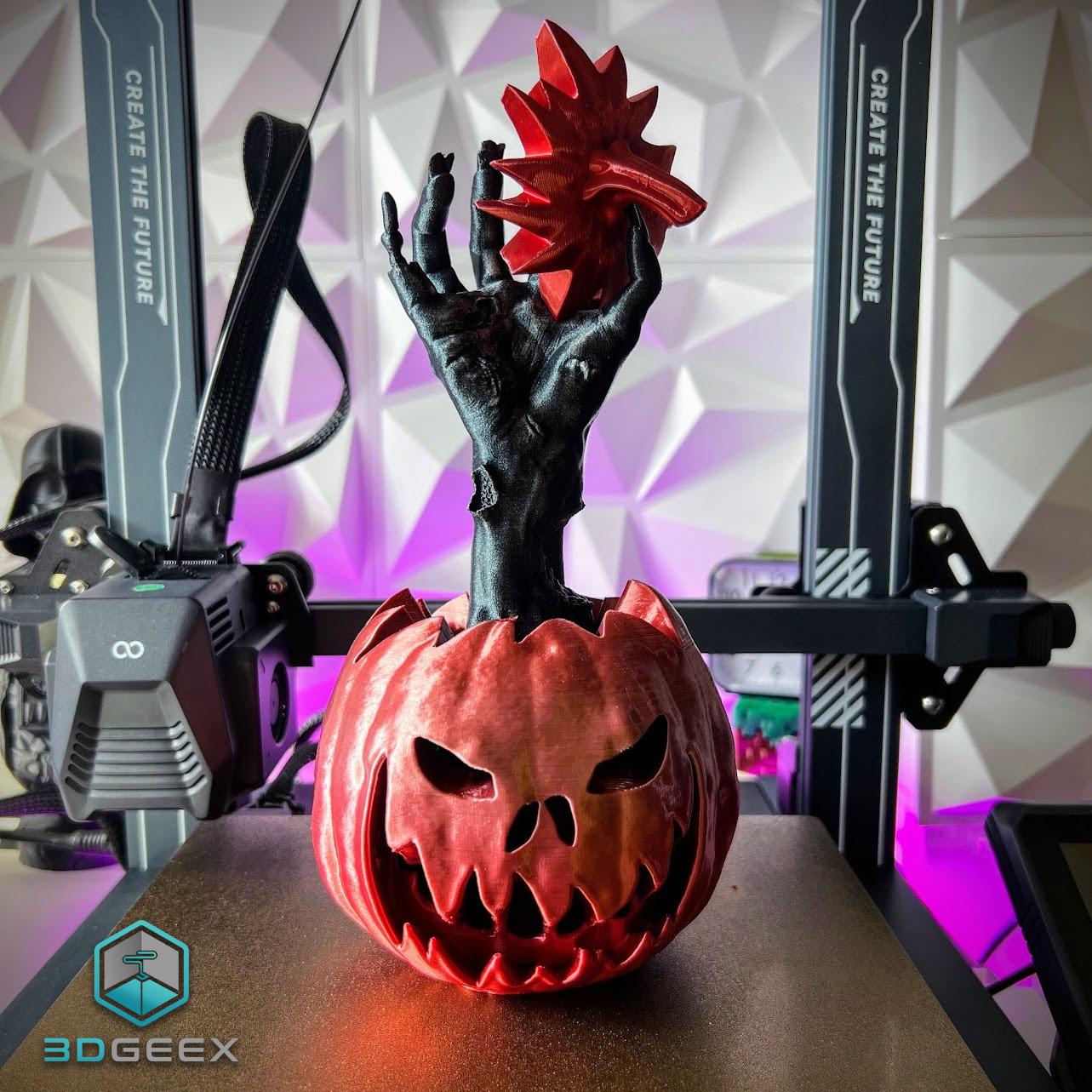 Zombie Jack-O-Lantern with Swappable Tops 3d model