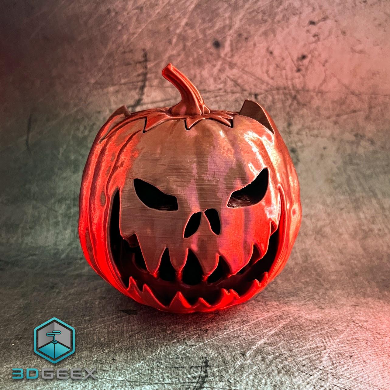 Zombie Jack-O-Lantern with Swappable Tops 3d model