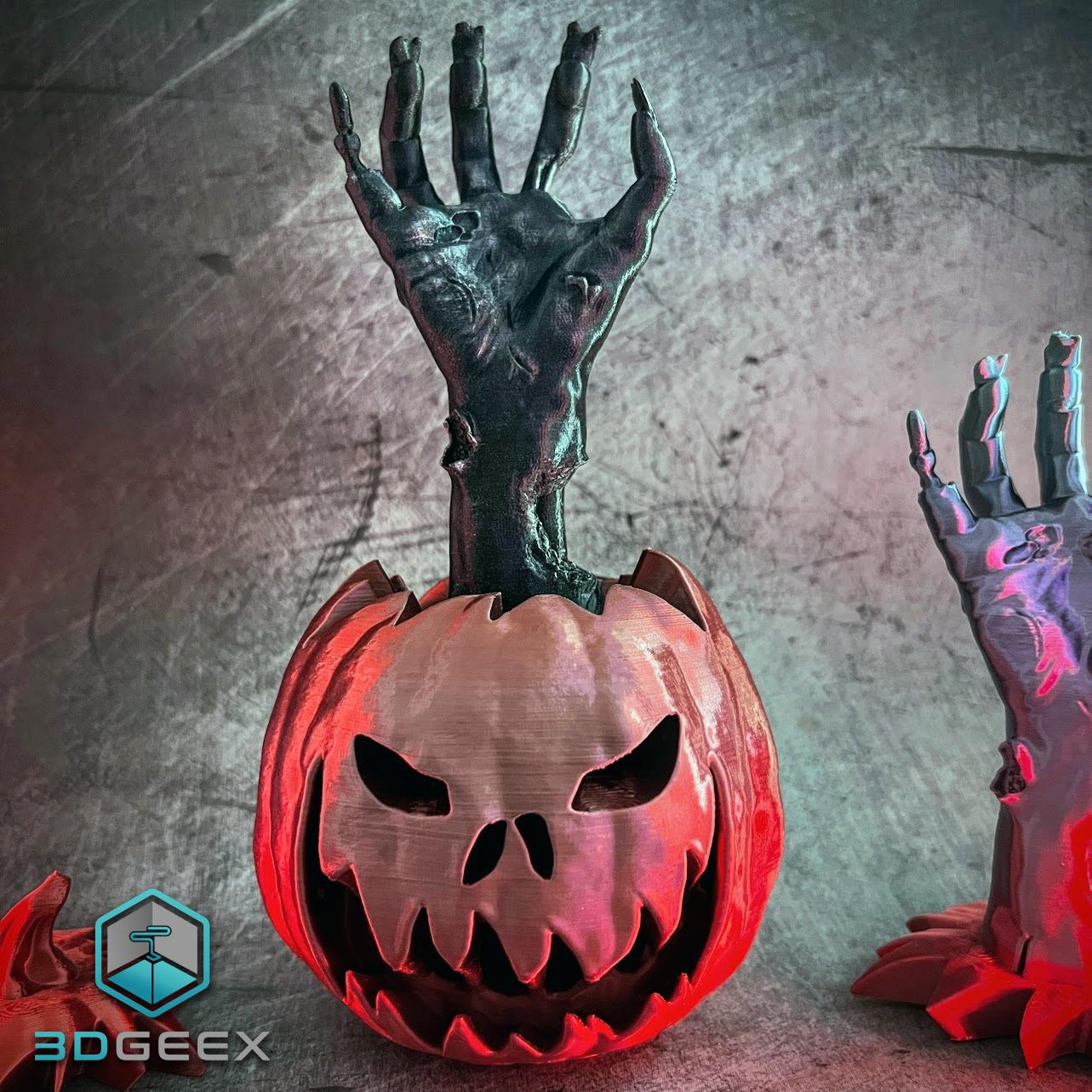 Zombie Jack-O-Lantern with Swappable Tops 3d model