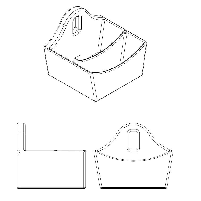 Skadis 2x Nippers Holder 3d model