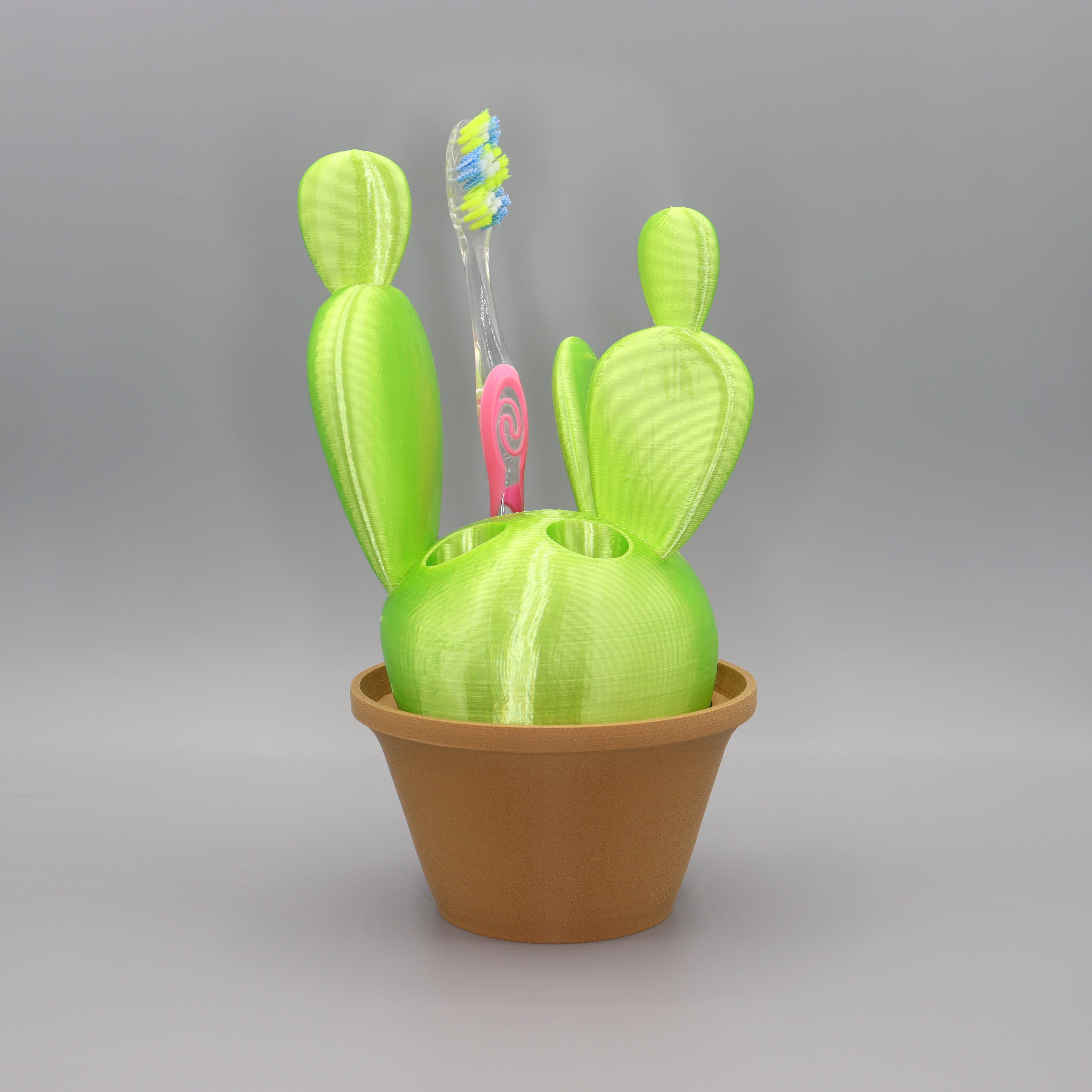 Cactus tooth brush holder 3d model