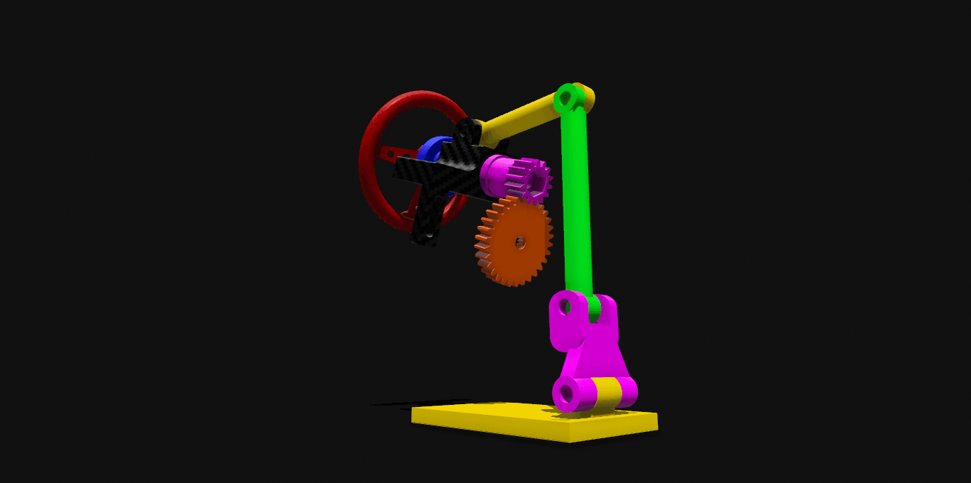 RC Drift 1:10 Steering System with Servo 3d model