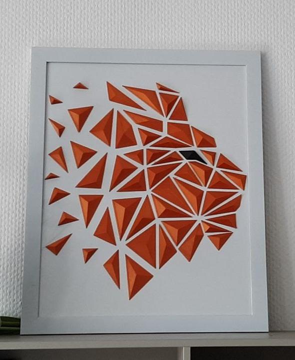 Geometric Lion wall art - A 3d model