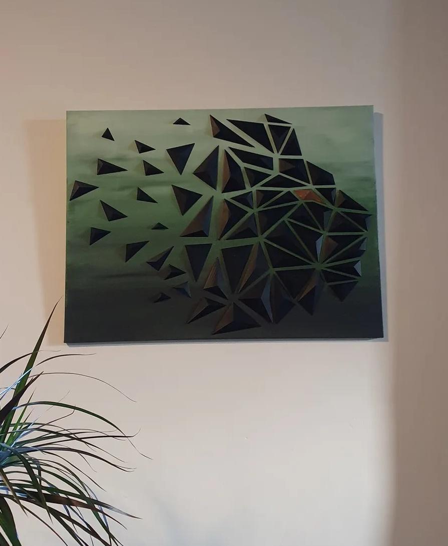 Geometric Lion wall art - A 3d model