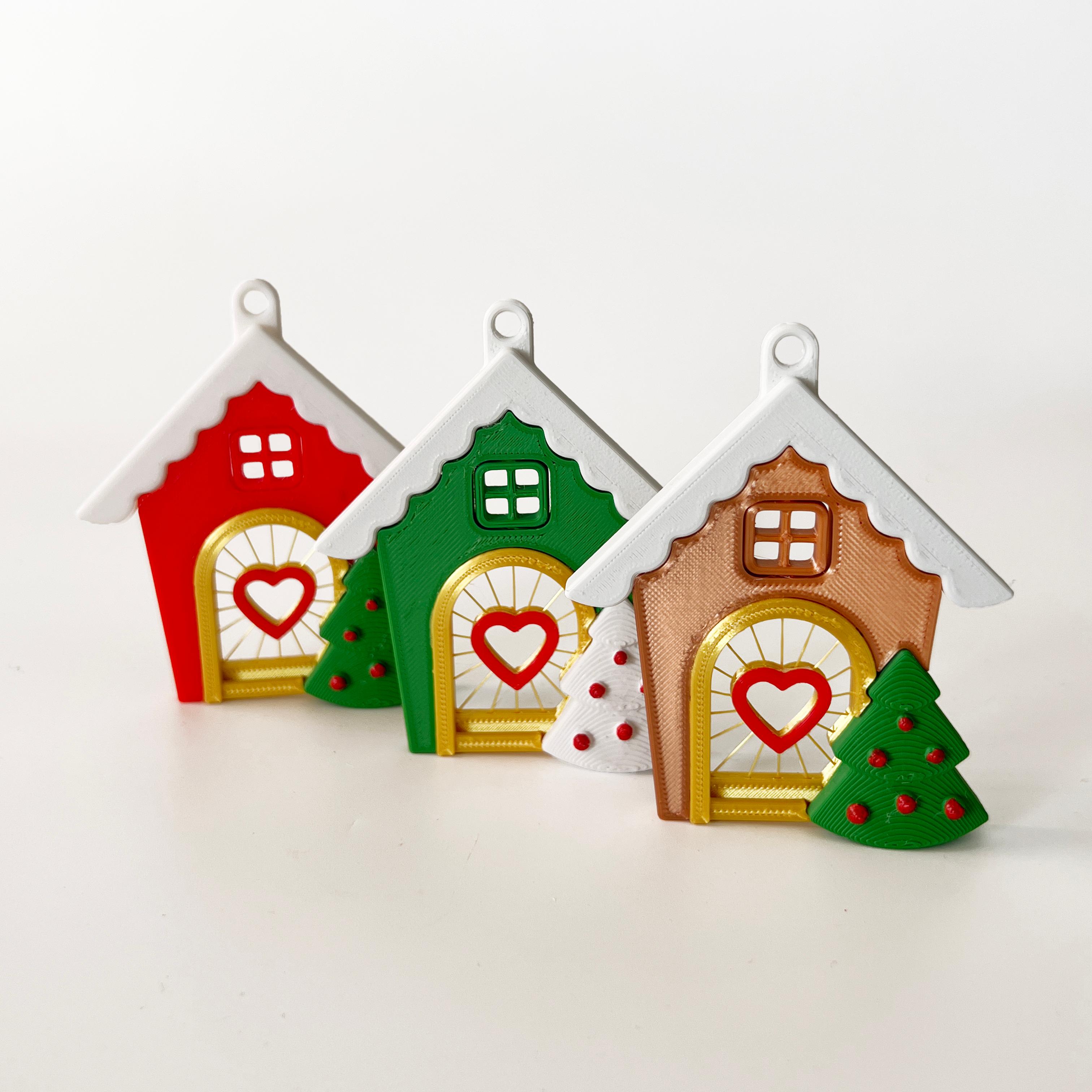 Christmas house ornament 3d model