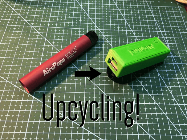 Single Use Vape to Power Bank Upcycle 3d model