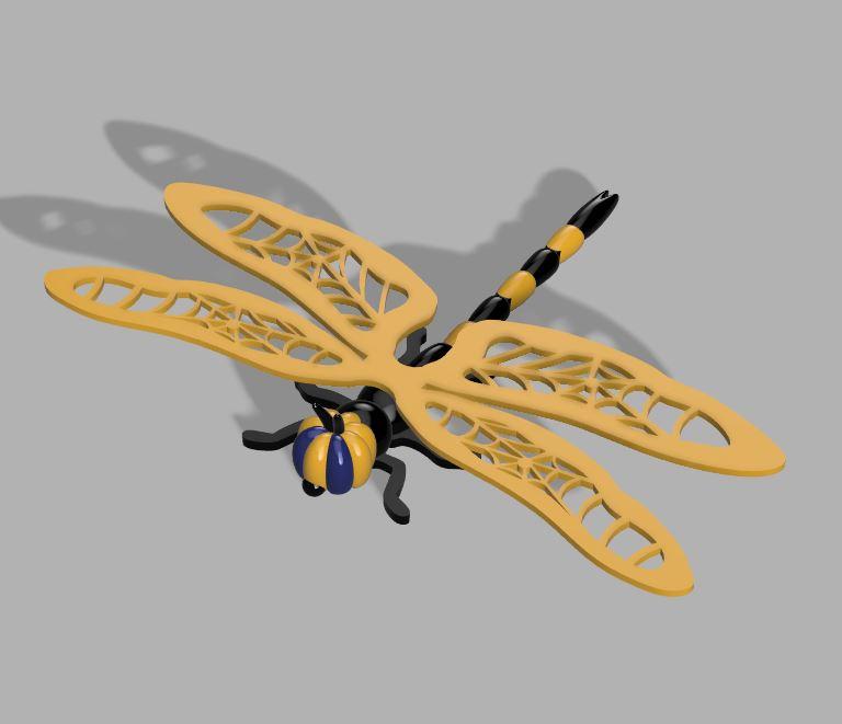 Pumpkin Dragon Fly 3d model