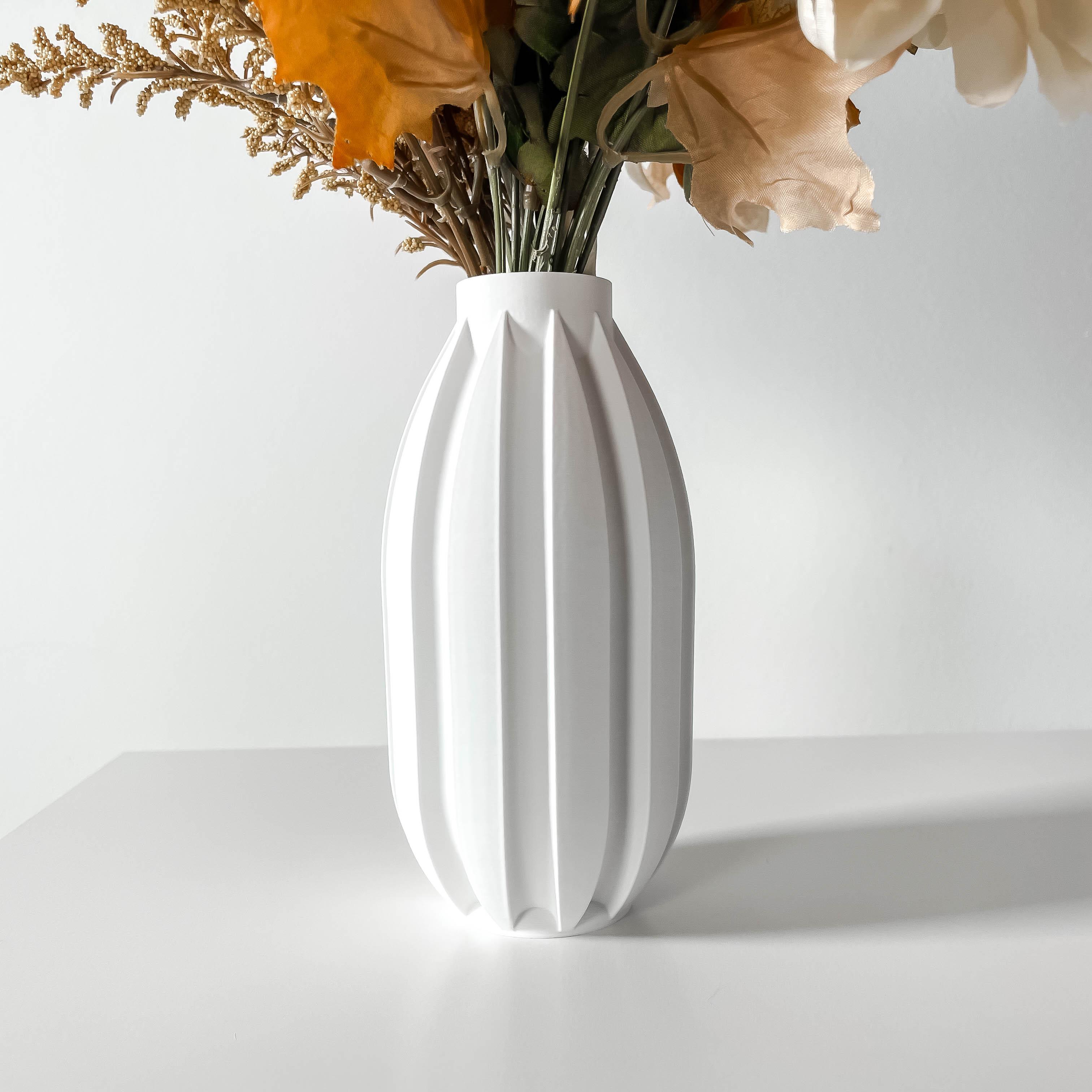 The Akin Vase, Modern and Unique Home Decor for Dried and Preserved Flower Arrangement  | STL File 3d model