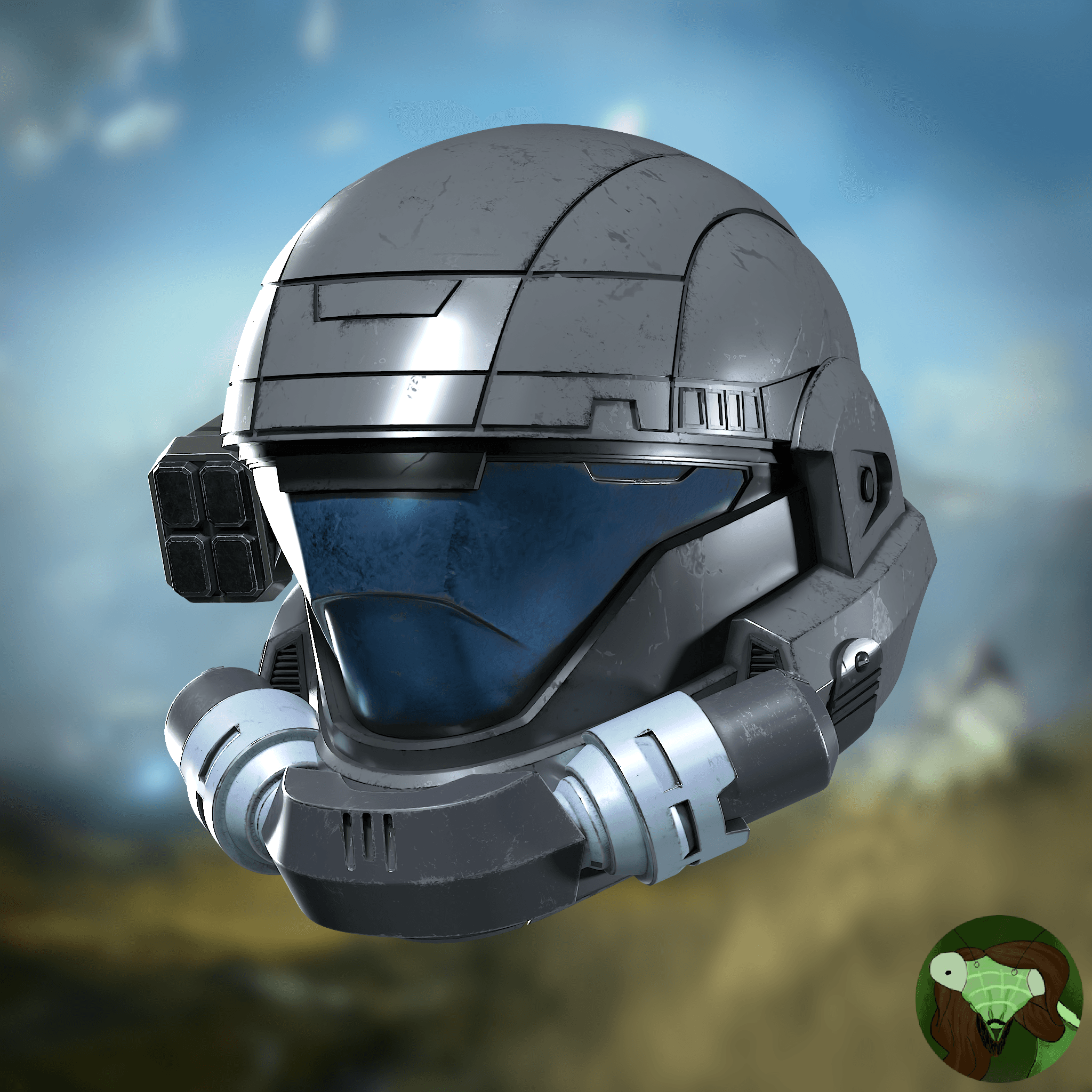 Halo: Reach ODST Helmet Attachments 3d model