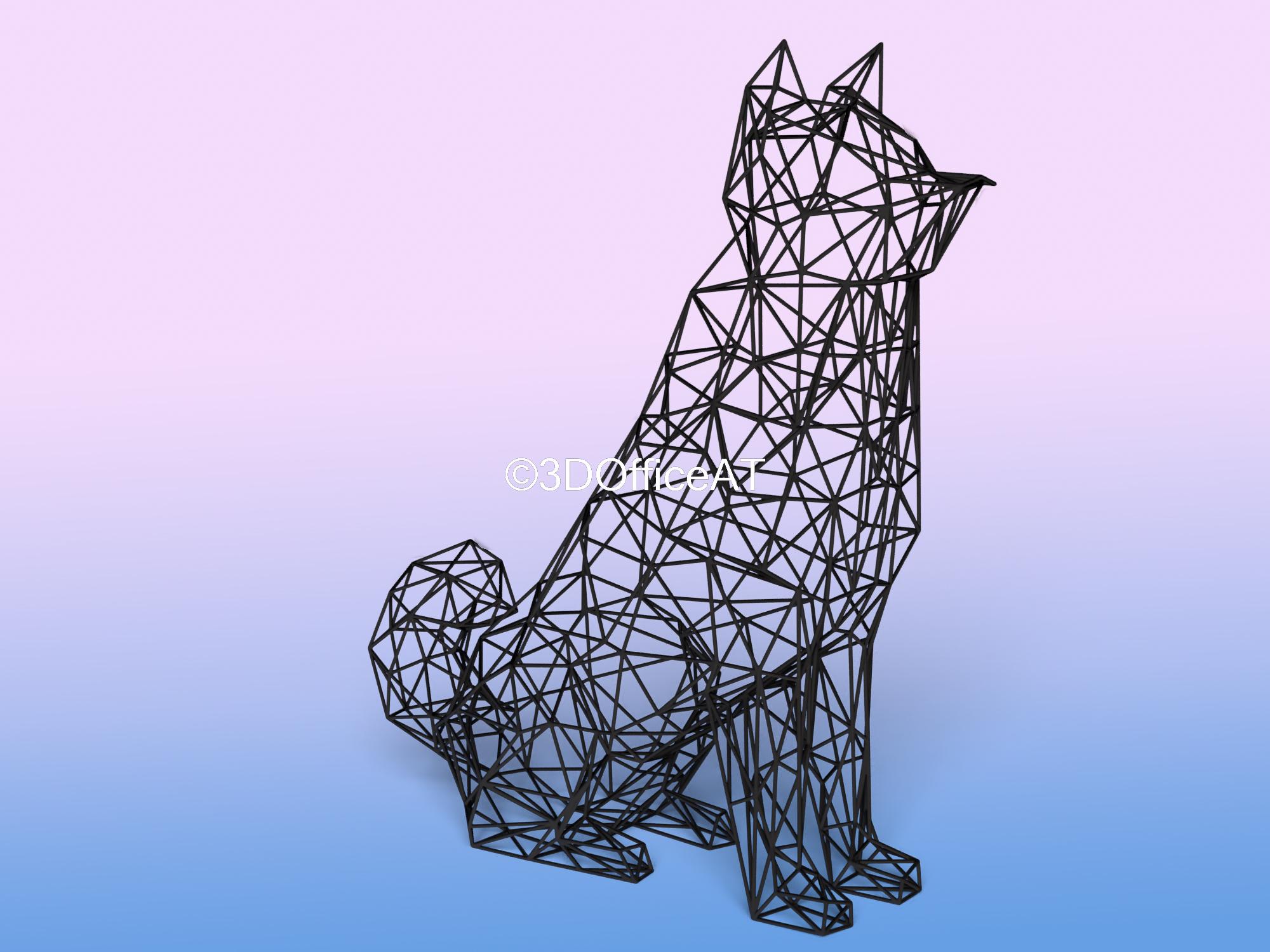 Akita Dog 3d model