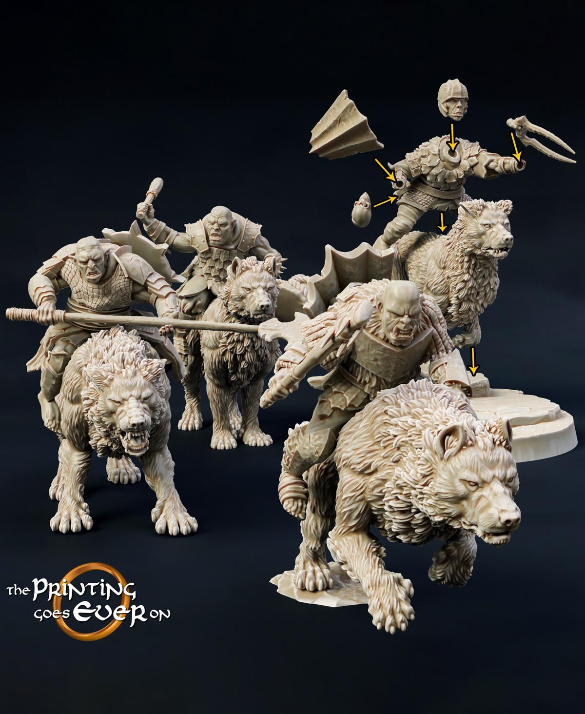 Modular Orc Warg Riders 3d model