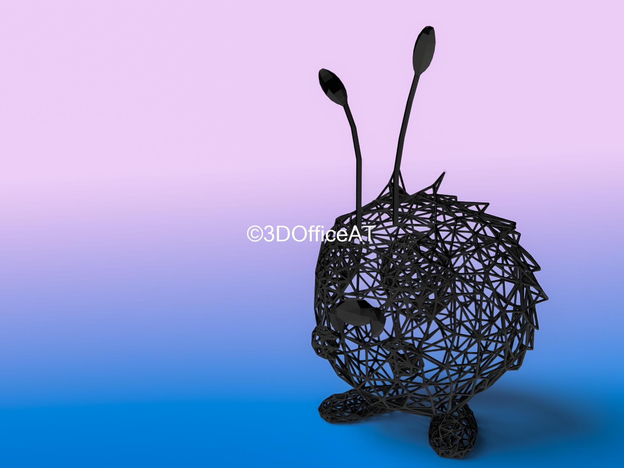 #048 Venonat Pokemon Wiremon Figure 3d model