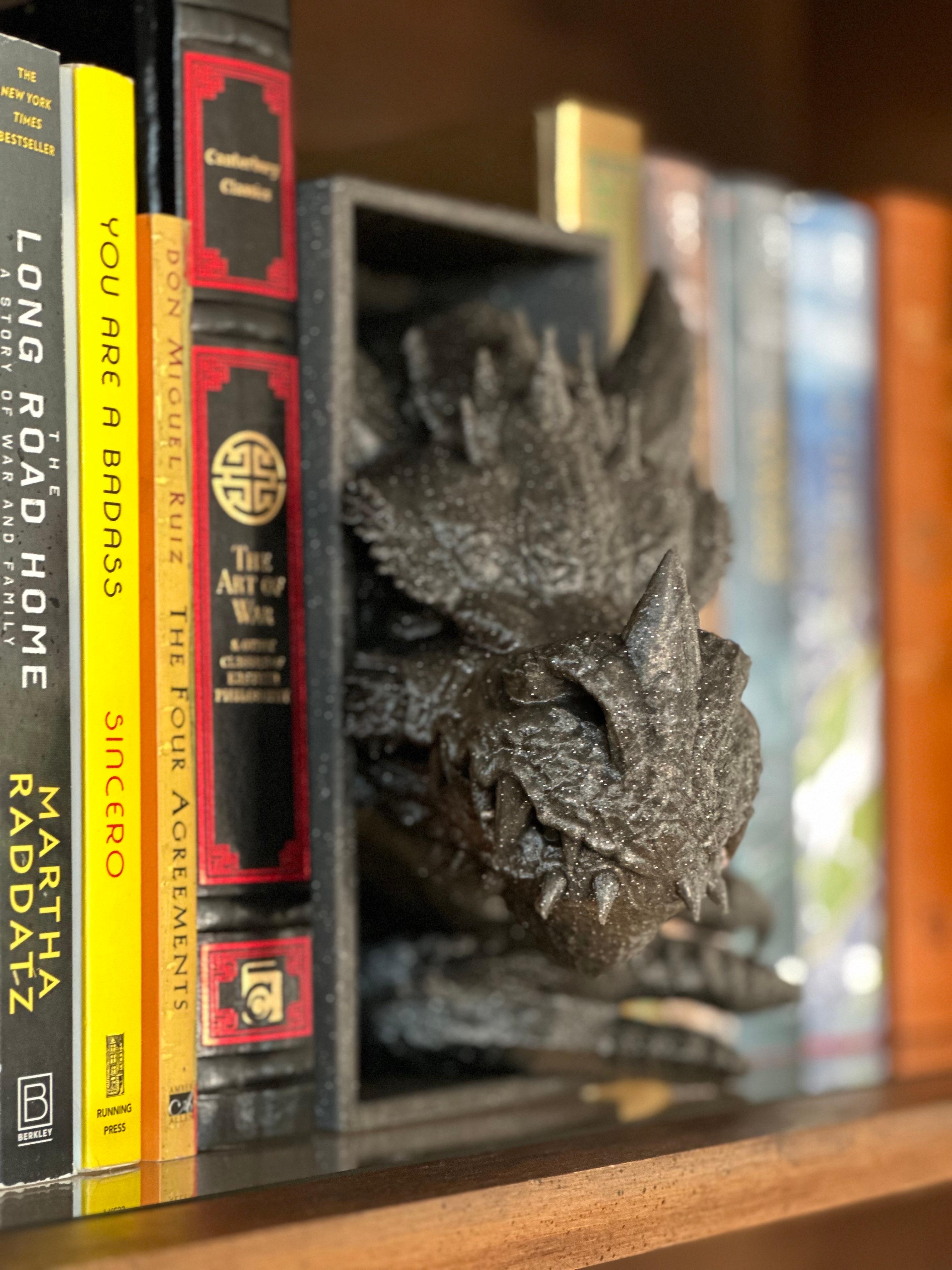 Dragon Emerging Head and Tail- Two Book Nook  3d model