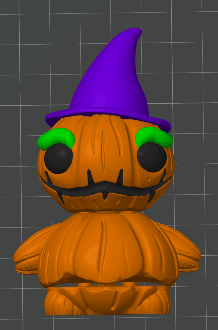 Pumpkin Head - Painted 3mf Included 3d model