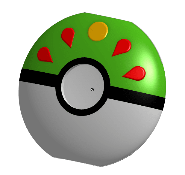 Friend Ball Pokeball / Pokémon Go Plus + Protective Case 3d model