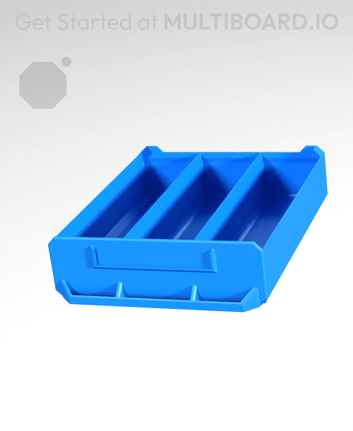 3x1x3·5-Deep - Linear Divided - Multibin Simple Drawer 3d model