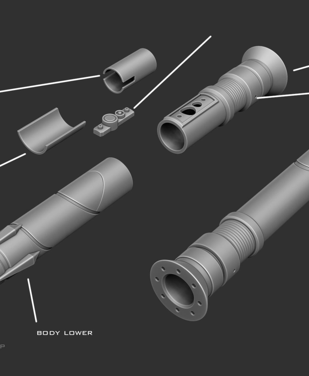 Visions Ep2 lightsaber 3d model