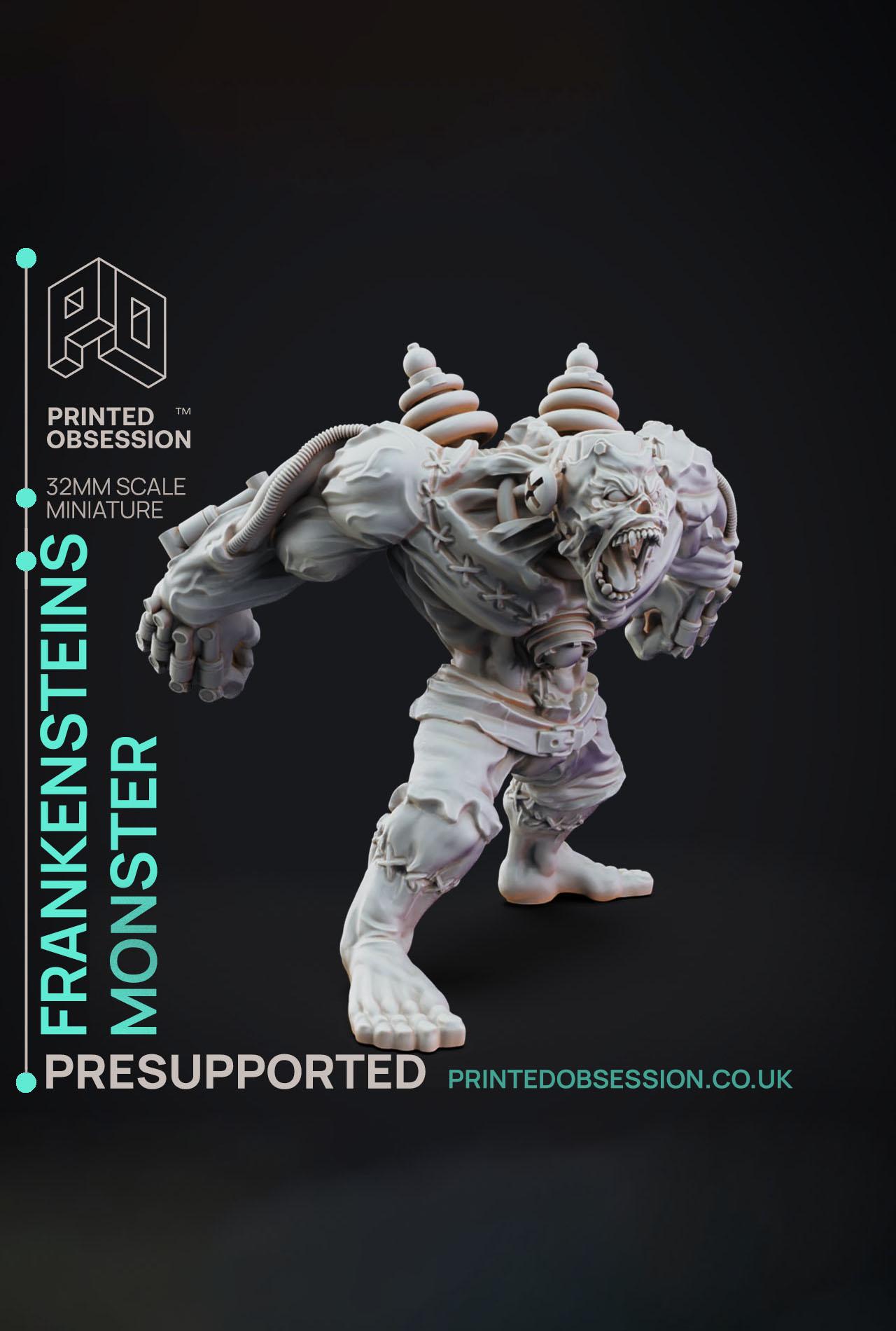 Frankenstein - Dr Frankensteins Monster - PRESUPPORTED - Illustrated and Stats - 32mm scale			 3d model