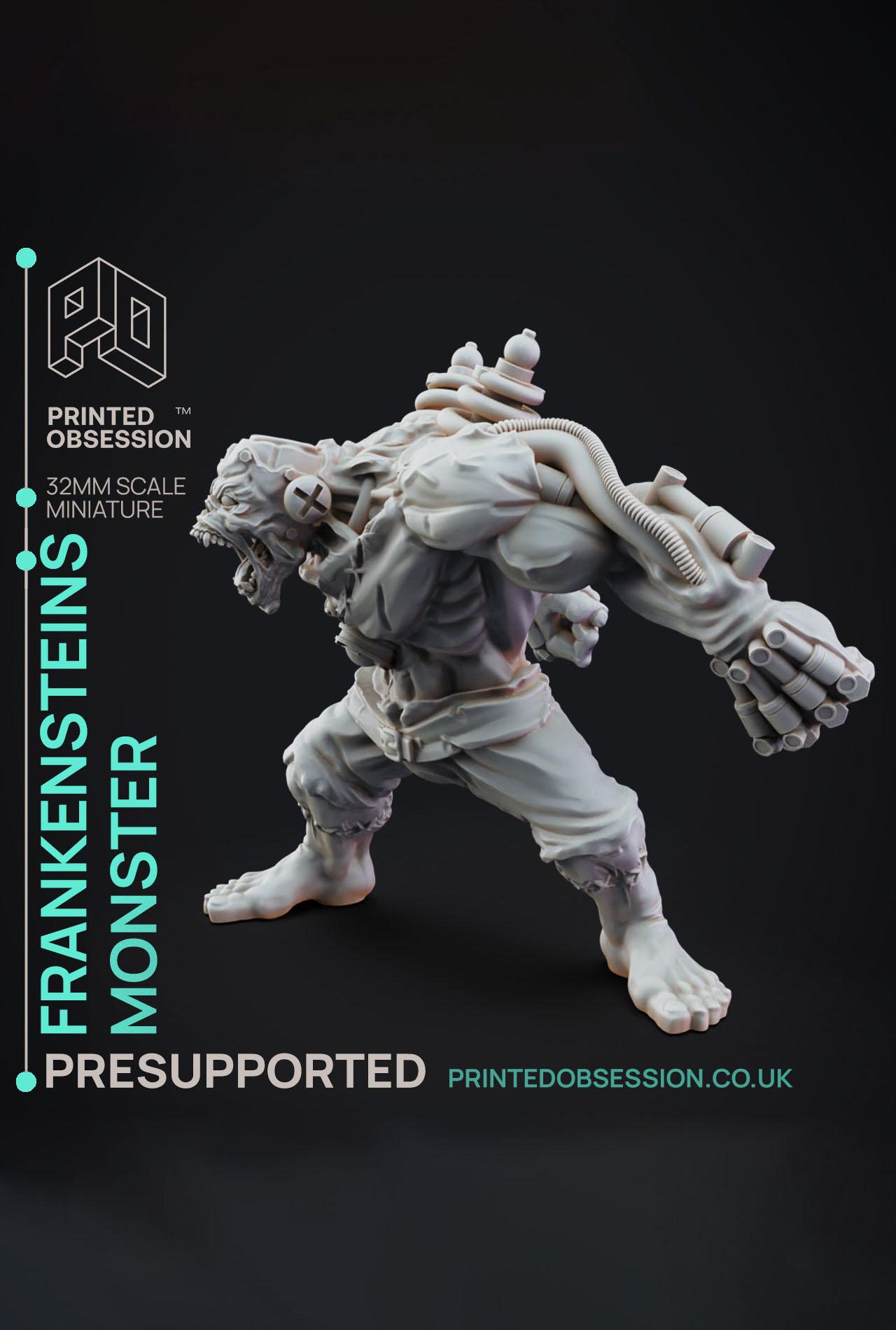 Frankenstein - Dr Frankensteins Monster - PRESUPPORTED - Illustrated and Stats - 32mm scale			 3d model