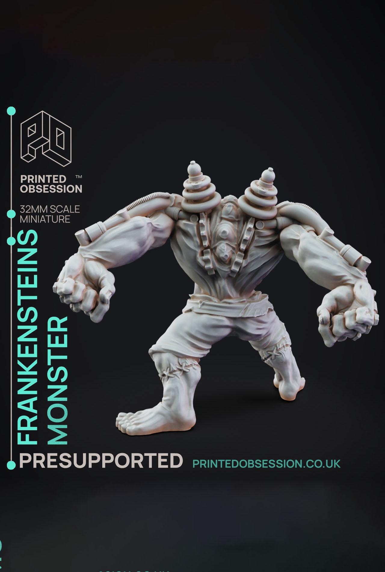 Frankenstein - Dr Frankensteins Monster - PRESUPPORTED - Illustrated and Stats - 32mm scale			 3d model