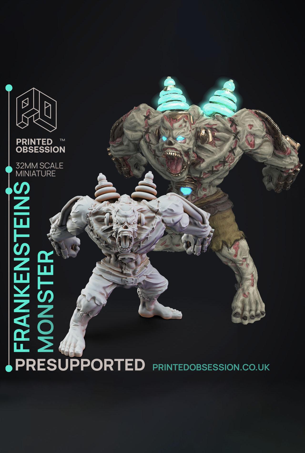 Frankenstein - Dr Frankensteins Monster - PRESUPPORTED - Illustrated and Stats - 32mm scale			 3d model