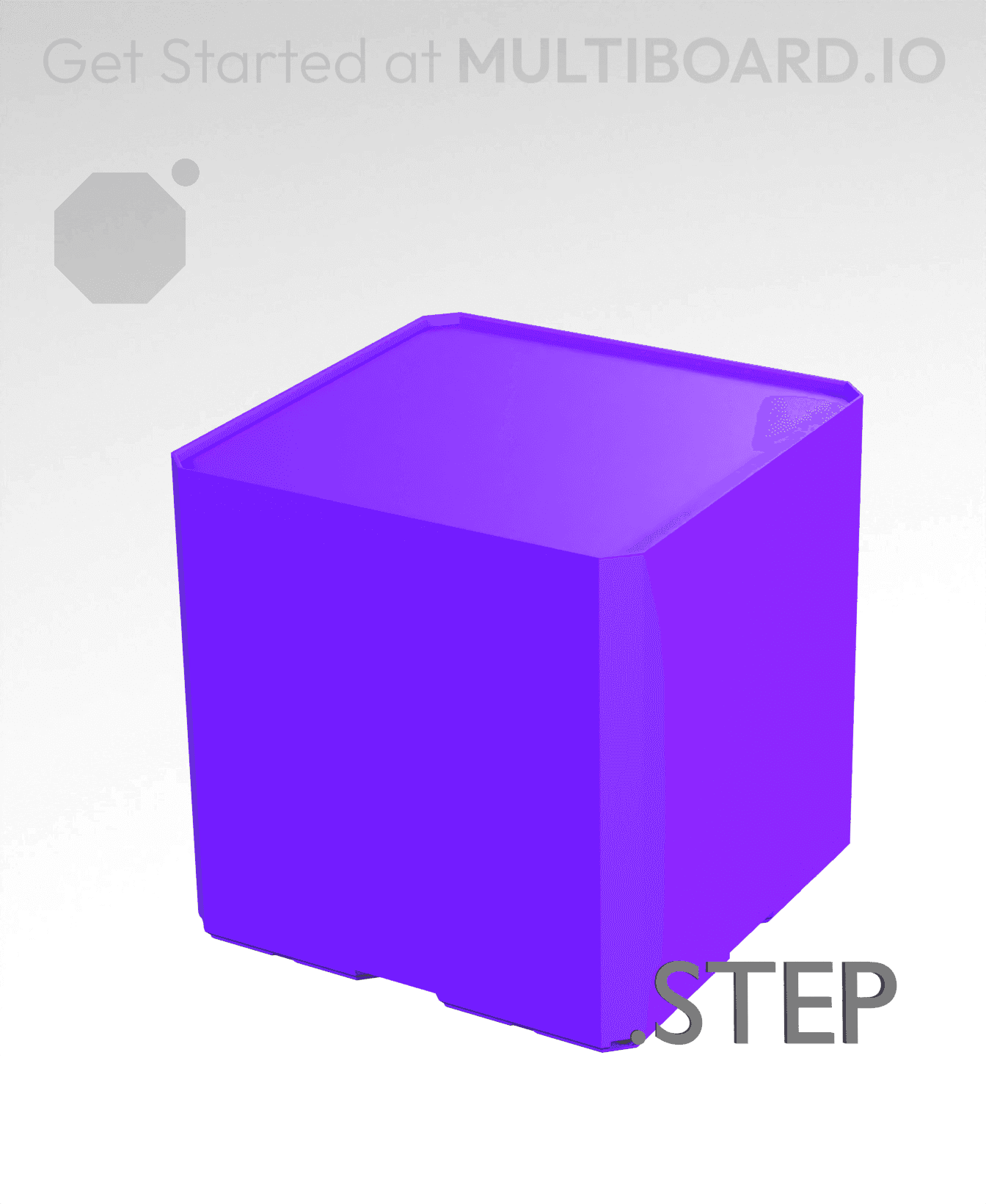 2x2x2 - Multibin Insert - STEP Remixing File 3d model