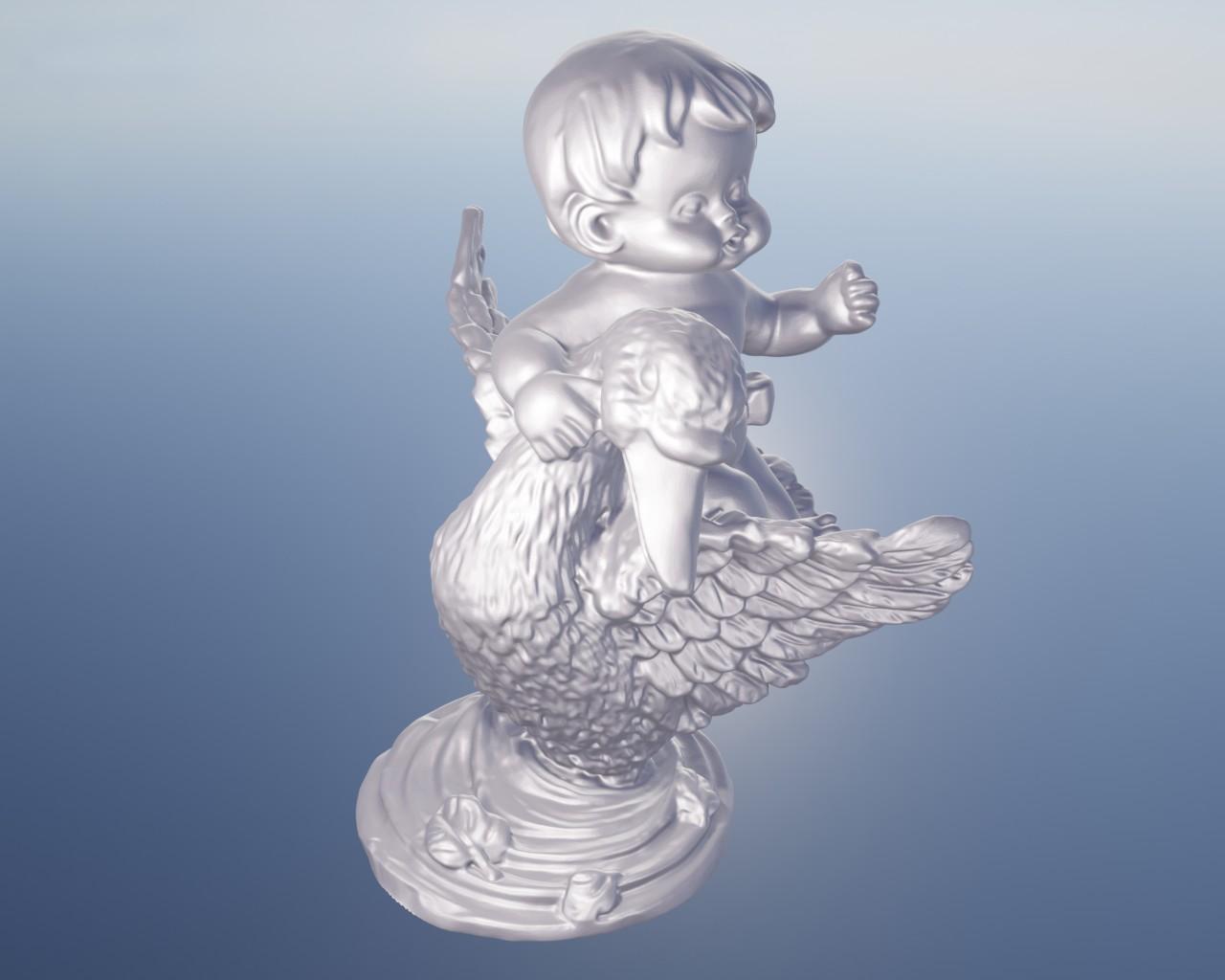 Swan and the child 3d model