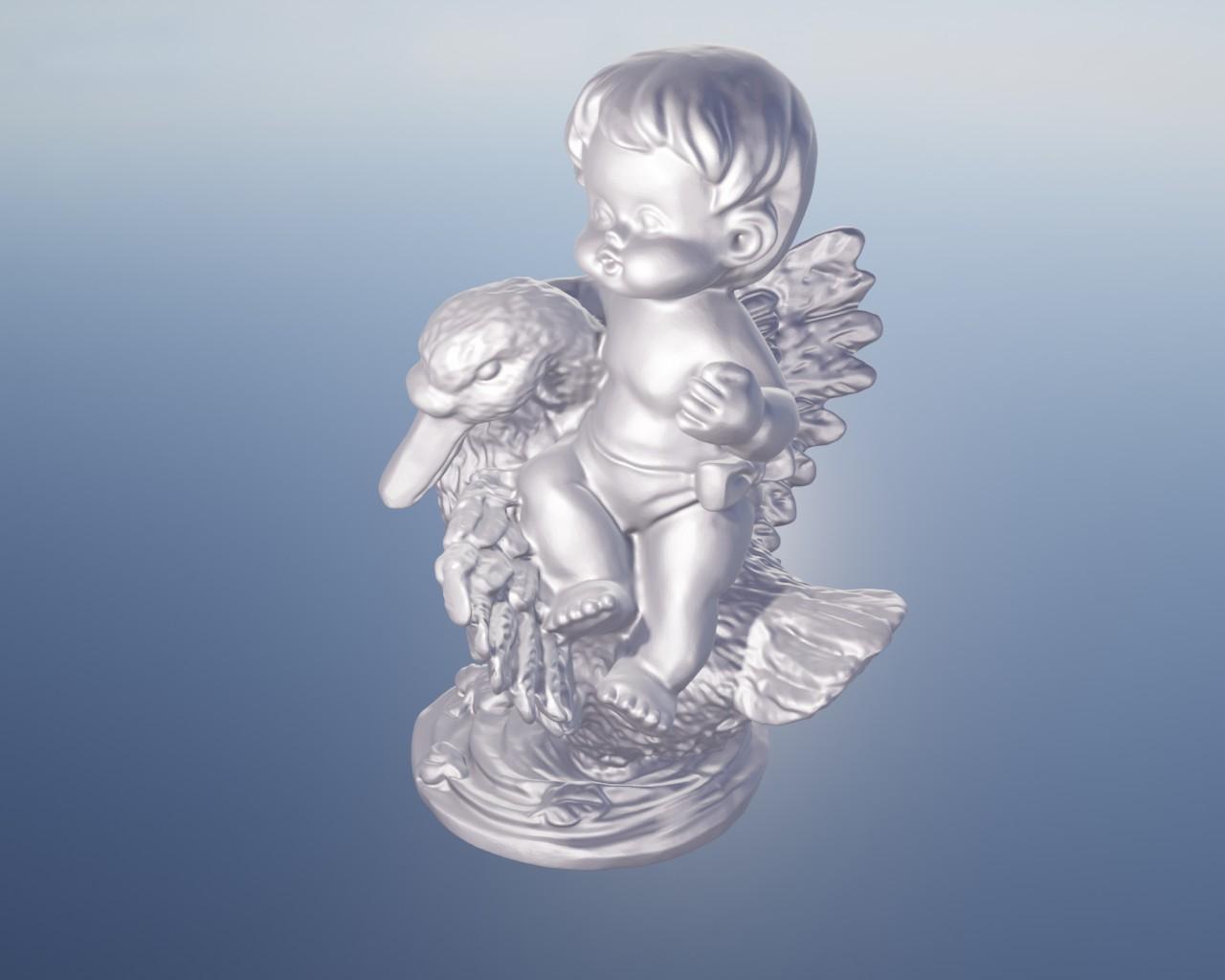 Swan and the child 3d model