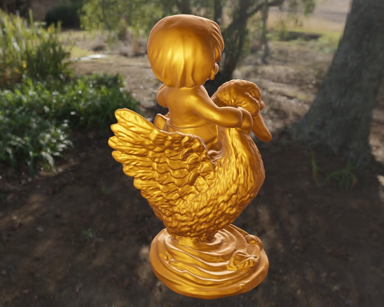 Swan and the child 3d model