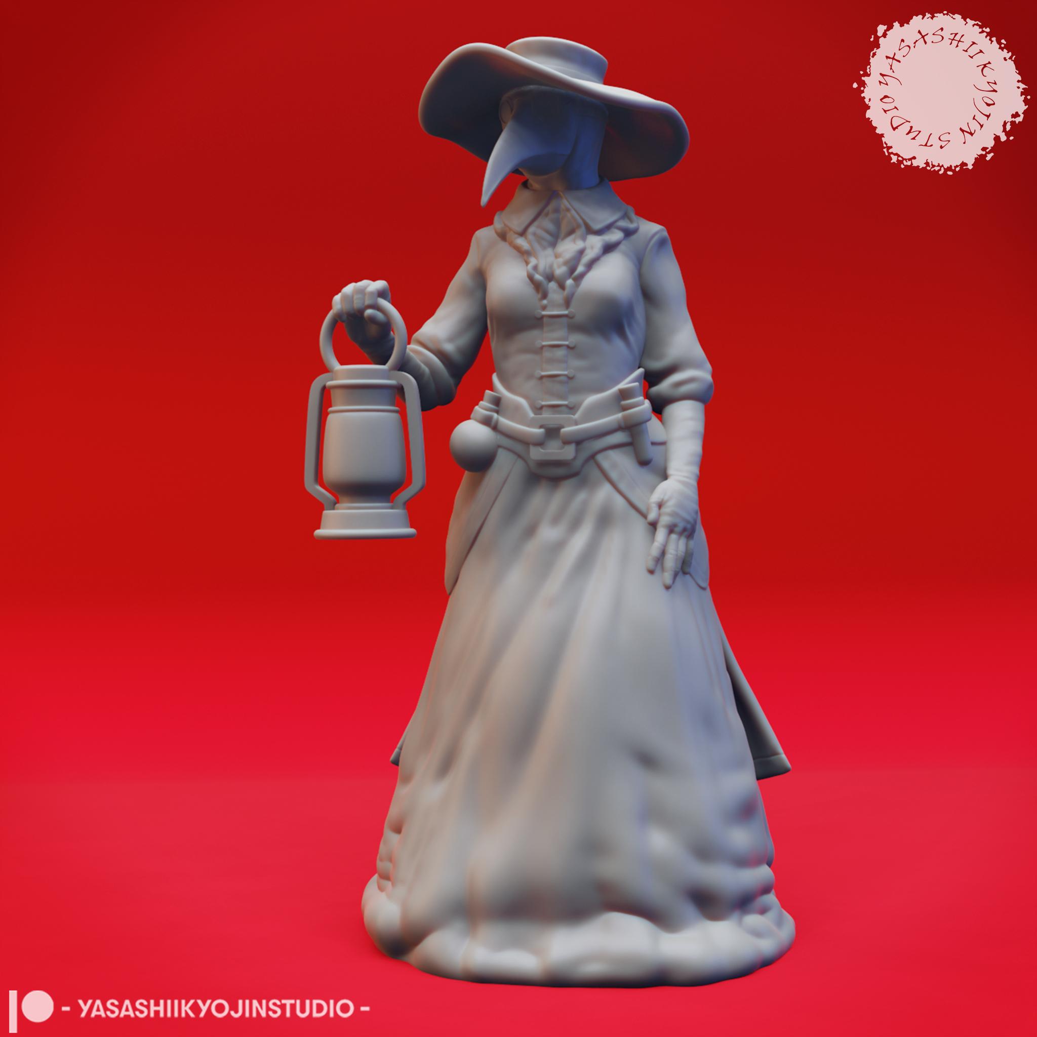 Plague Doctors - Tabletop Miniatures (Pre-Supported) 3d model