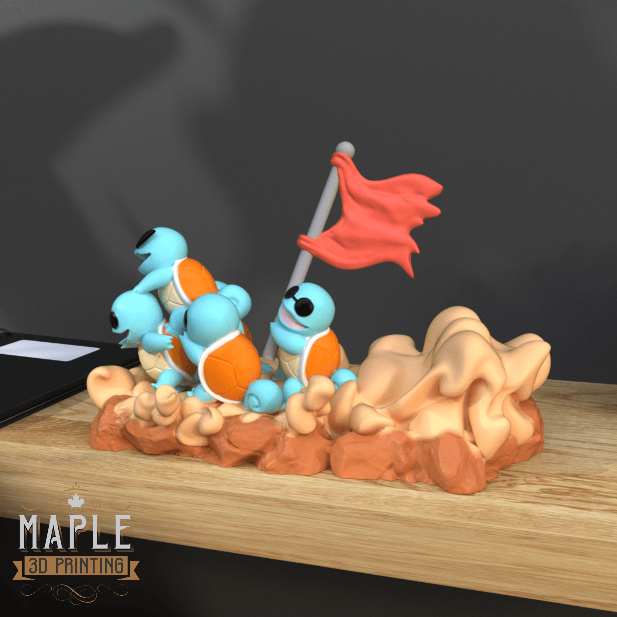 Squirtle Squad - Pokemon - Diorama 3d model