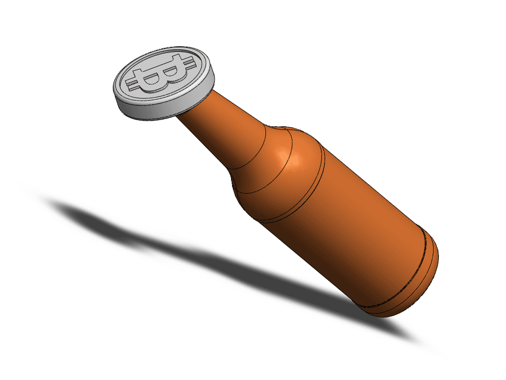 Bottle Opener Bitcoin 3d model